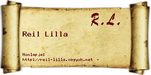Reil Lilla névjegykártya
